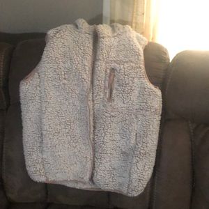 Miami tan fleece vest